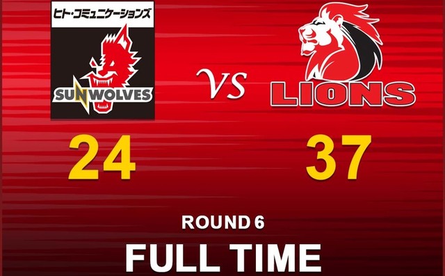 FULL TIME<br>
SUPER RUGBY 2019 ROUND 6 : vs.LIONS