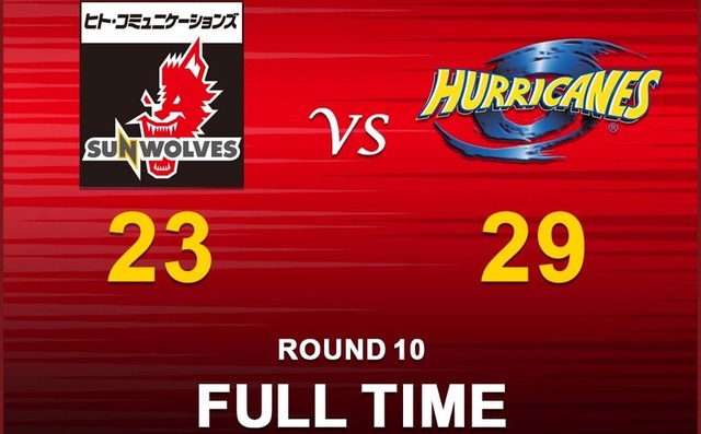FULL TIME<br>
SUPER RUGBY 2019 ROUND 10 : vs.HURRICANES