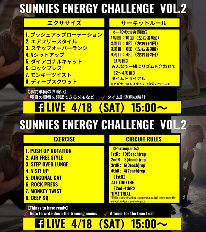 「SUNWOLVES ENERGY CHALLENGE PROJECT Vol.2」トレーニング内容公開
