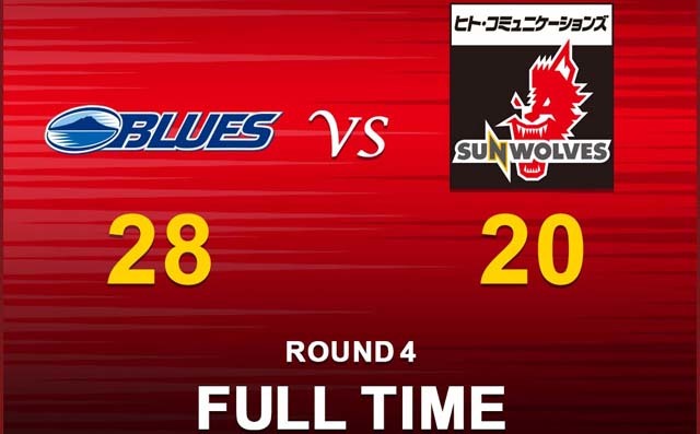 FULL TIME<br>
SUPER RUGBY 2019 ROUND 4 : vs.BLUES